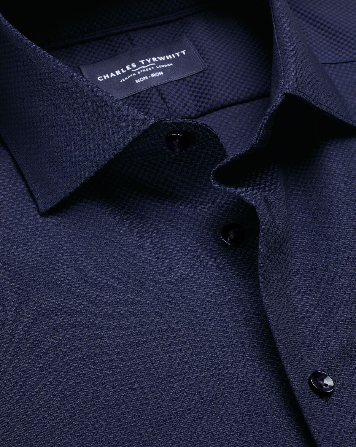 Non-Iron рубашка из хлопка с эластаном – Королевский синий 3