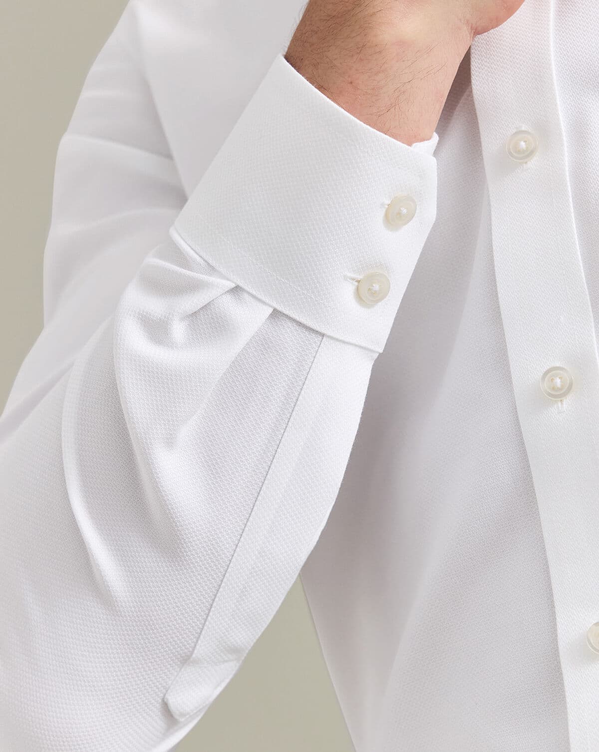Рубашка Non-Iron Stretch Trafalgar Weave – Белая 5